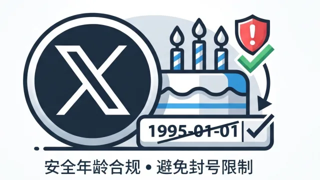 推特X账户修改生日全攻略：如何修改年龄不触发封号限制