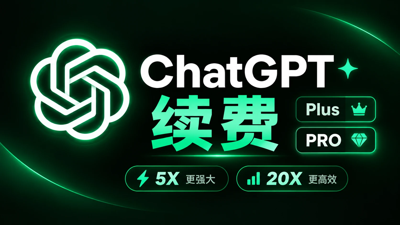 ChatGPT Plus/PRO会员代充值续费AI高级账号开通服务（月度）